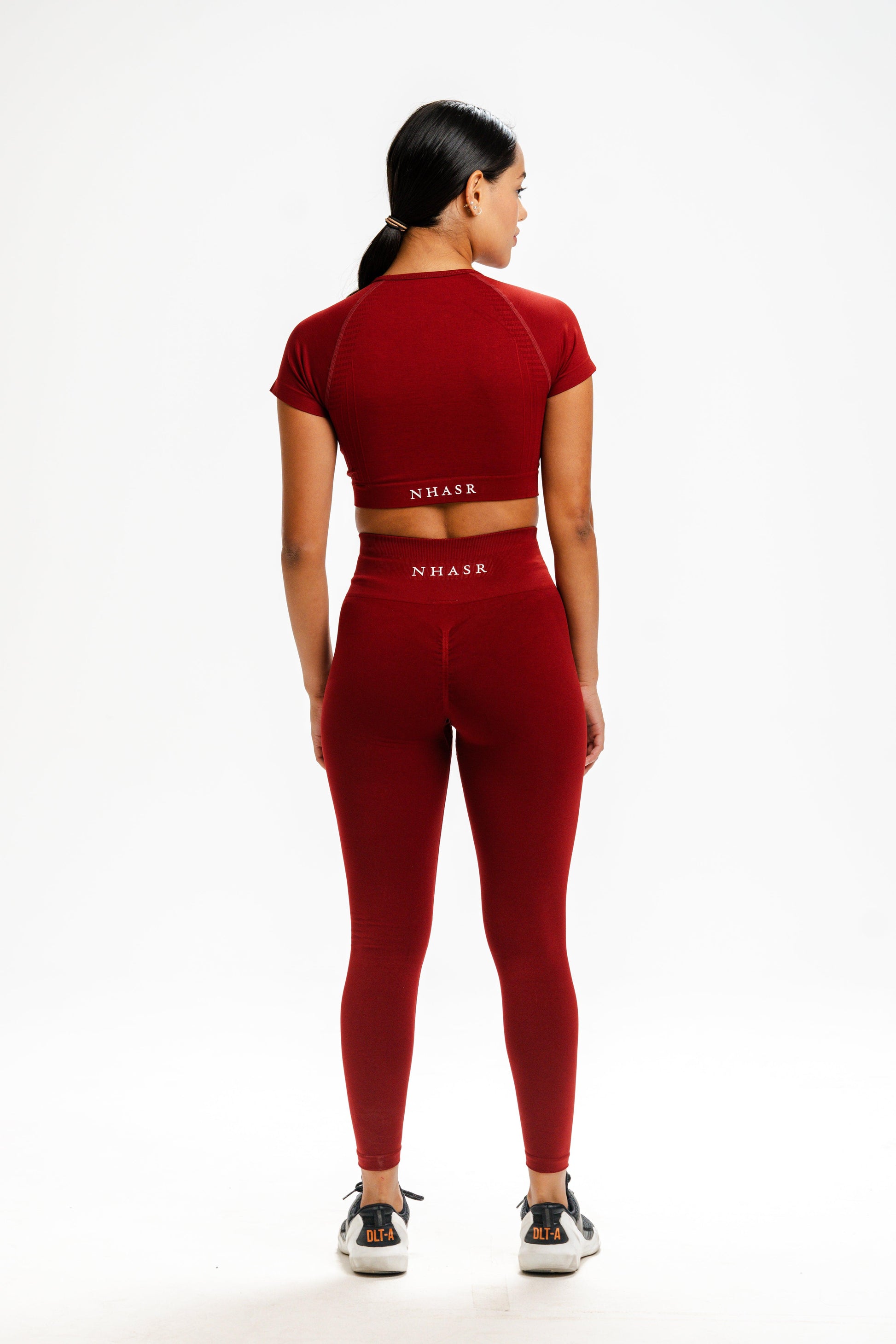 Seamless Scrunch Leggings - Red - NHASR