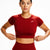 Seamless Short Sleeve Crop Top - Red