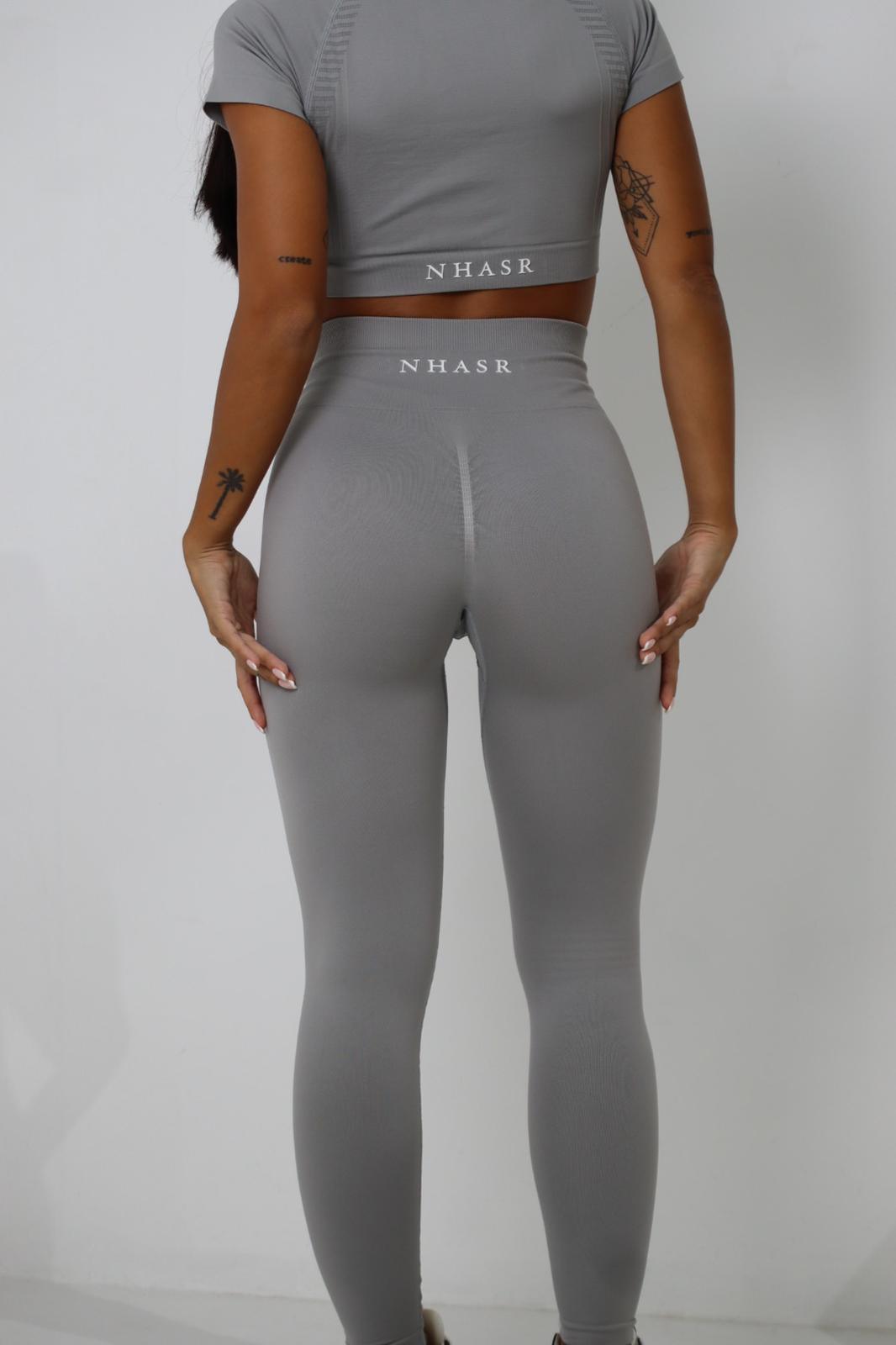 Seamless Short Sleeve Crop Top - Grey